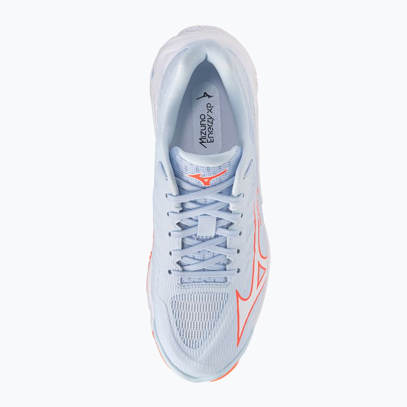 Дамски обувки за волейбол Mizuno Wave Lightning Elite blue finch/white/lava orange 5