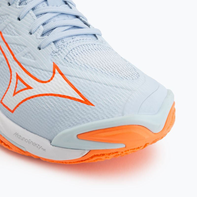 Дамски обувки за волейбол Mizuno Wave Lightning Elite blue finch/white/lava orange 7