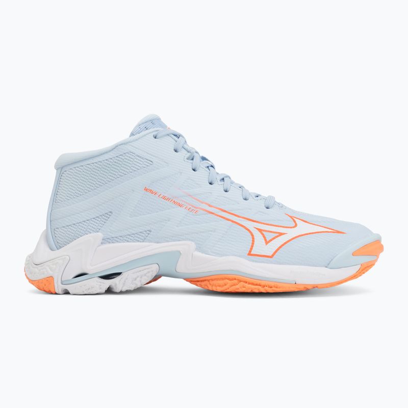 Дамски обувки за волейбол Mizuno Wave Lightning Elite Mid blue finch/whitelava orange 2