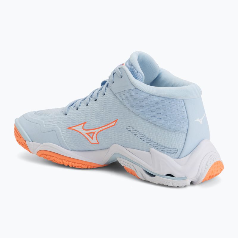 Дамски обувки за волейбол Mizuno Wave Lightning Elite Mid blue finch/whitelava orange 3