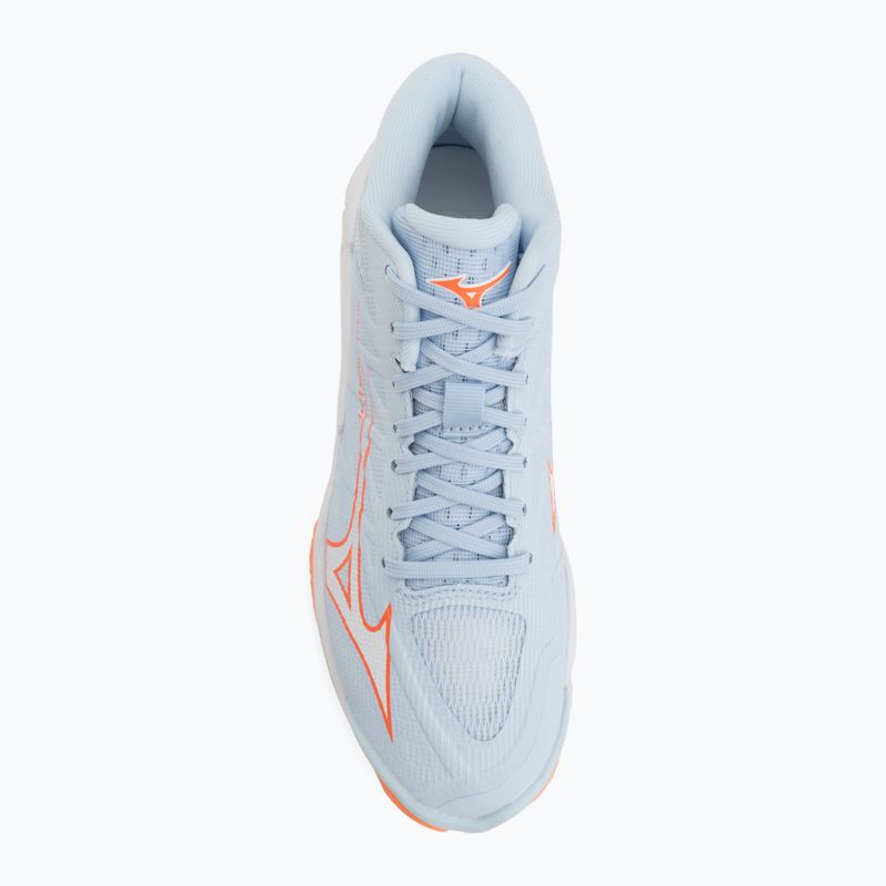 Дамски обувки за волейбол Mizuno Wave Lightning Elite Mid blue finch/whitelava orange 5