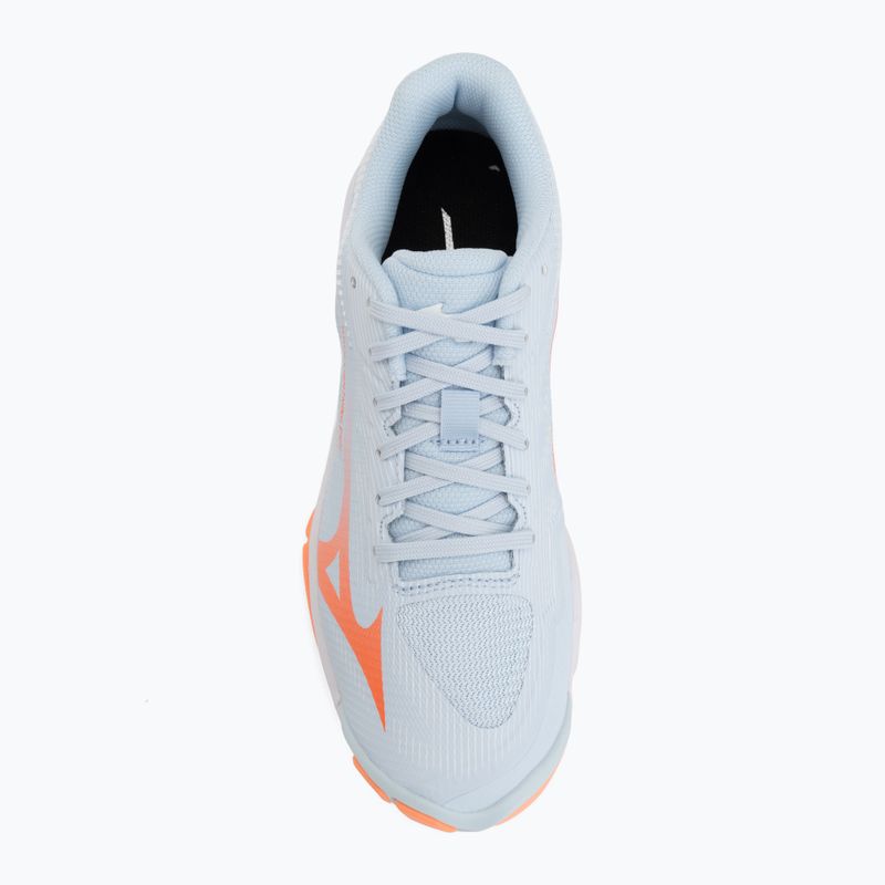 Дамски обувки за волейбол Mizuno Wave Lightning Pro blue finch/lava orange/flamingo coral 5