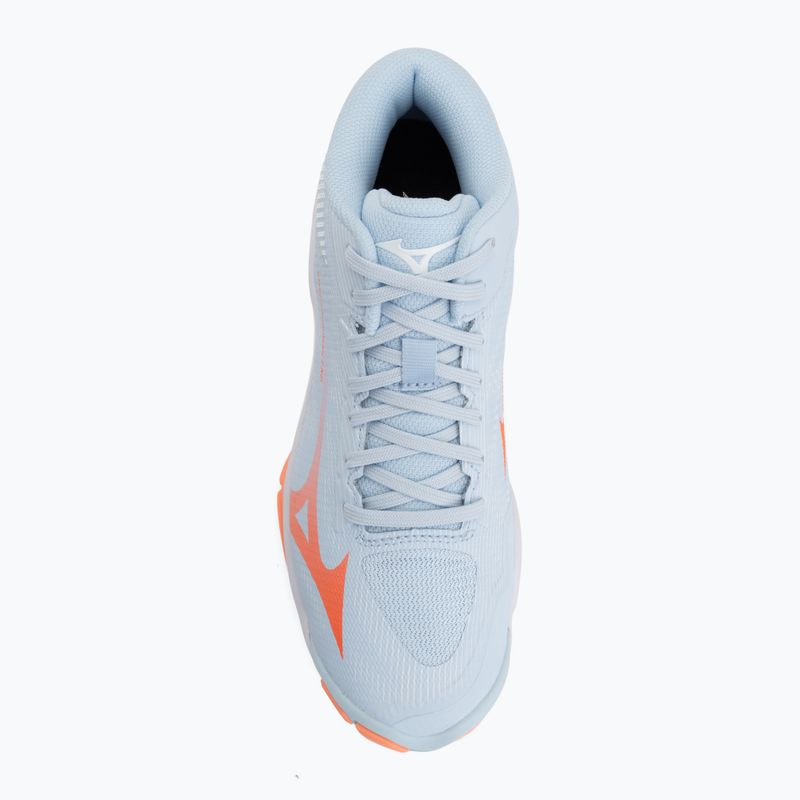 Дамски обувки за волейбол Mizuno Wave Lightning Pro Mid blue finch/lava orange/flamingo coral 5