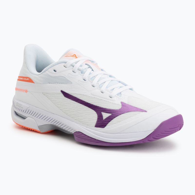 Дамски обувки за тенис Mizuno Wave Exceed Court AC white/dahlia/lava orange
