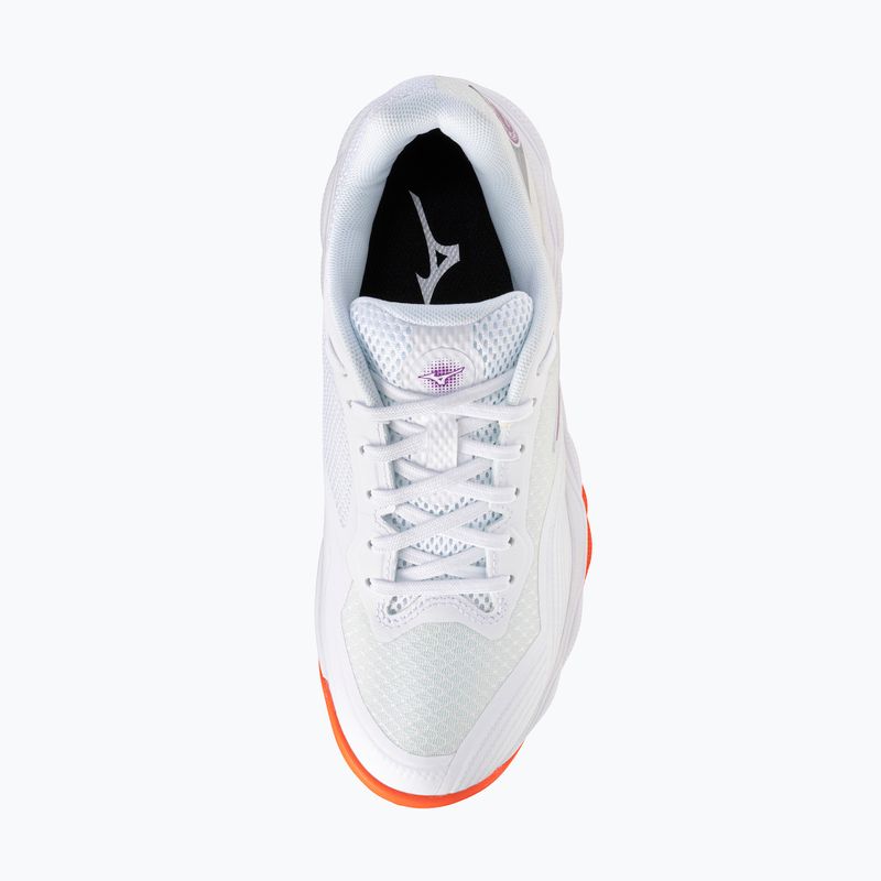 Дамски обувки за тенис Mizuno Wave Enforce Court 2 CC white/dahlia/sunstone 5