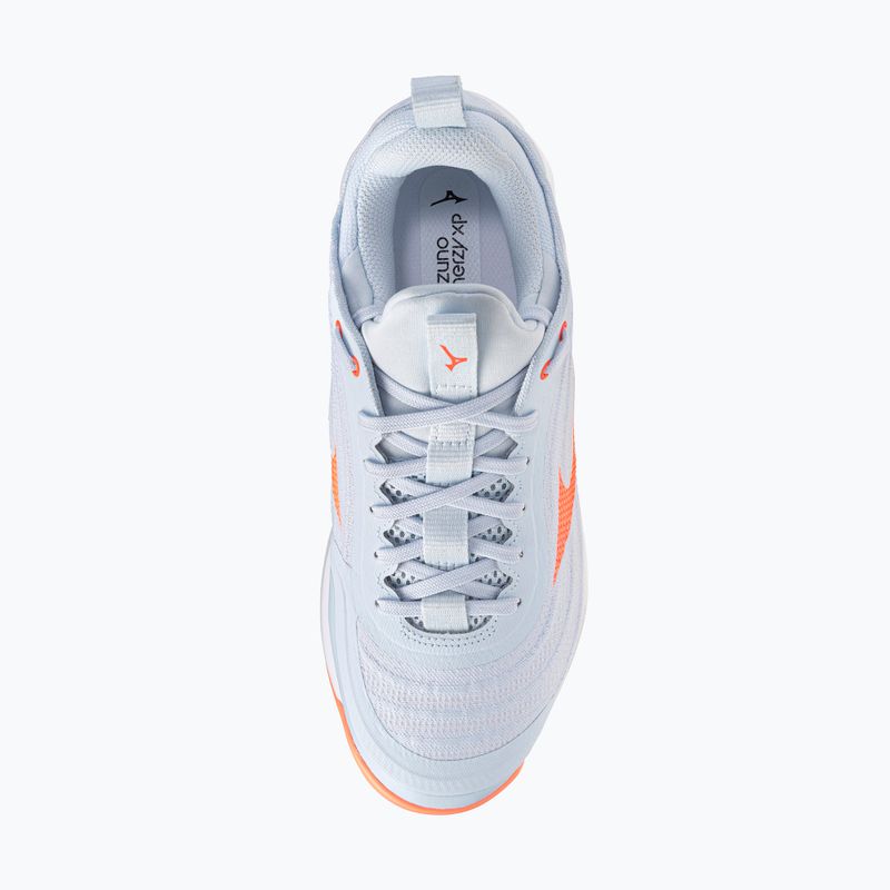 Дамски обувки за волейбол Mizuno Wave Luminous Elite blue finch/lava orange/flamingo coral 5