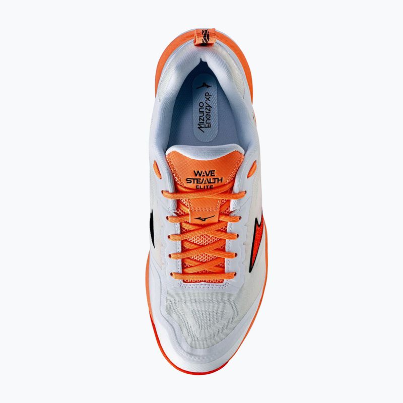 Обувки за хандбал Mizuno Wave Stealth Elite white/lava orange 5