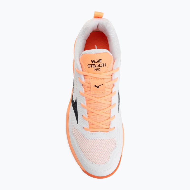 Обувки за хандбал Mizuno Wave Stealth Pro white/black/flamingo coral 5