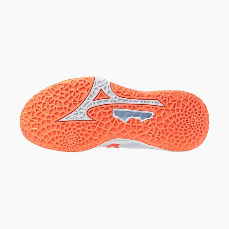 Дамски обувки за хандбал Mizuno Wave Stealth Neo 2.1 blue finch/lava orange/white 3