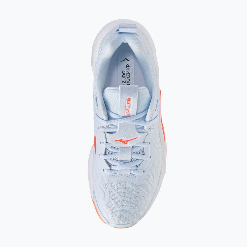 Дамски обувки за хандбал Mizuno Wave Stealth Neo 2.1 blue finch/lava orange/white 4