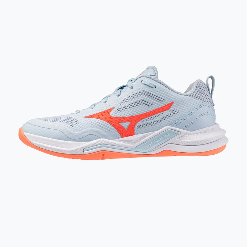 Дамски обувки за хандбал Mizuno Wave Stealth Pro blue finch/lava orange 8