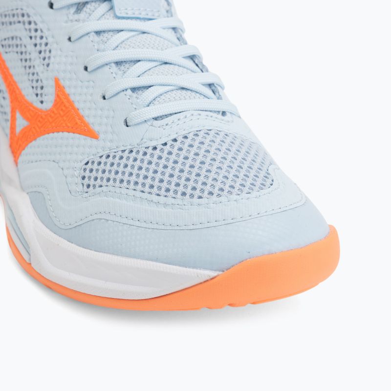 Дамски обувки за хандбал Mizuno Wave Stealth Pro blue finch/lava orange 7