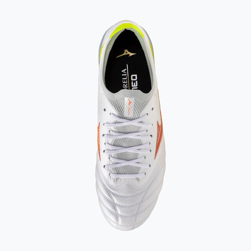 Футболни обувки Mizuno Morelia Neo V β Japan AG white/lava orange/evening primrose 5