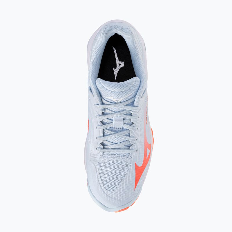 Дамски обувки за волейбол Mizuno Wave Lightning Pro blue finch/lava orange/flamingo coral 5