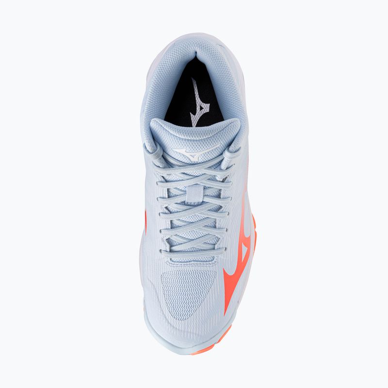 Дамски обувки за волейбол Mizuno Wave Lightning Pro Mid blue finch/lava orange/flamingo coral 5