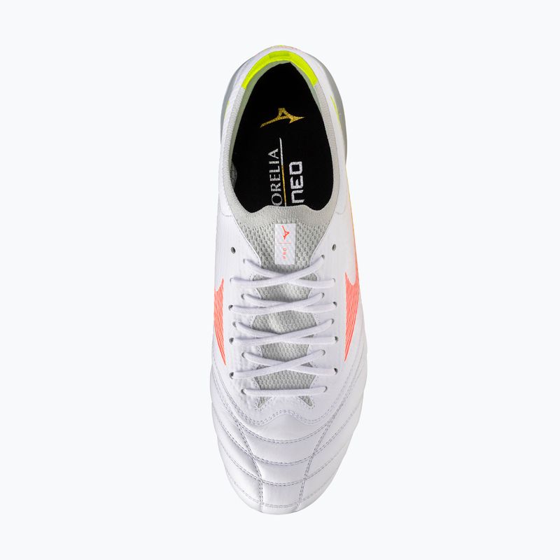 Футболни обувки Mizuno Morelia Neo V β Pro AG white/lava orange/evening primrose 5