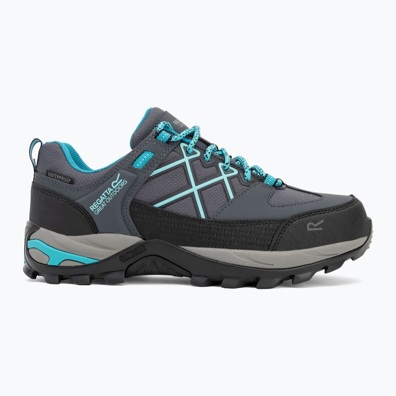 Дамски ботуши за трекинг REGATTA Samaris III Low seal grey/turquoise 2