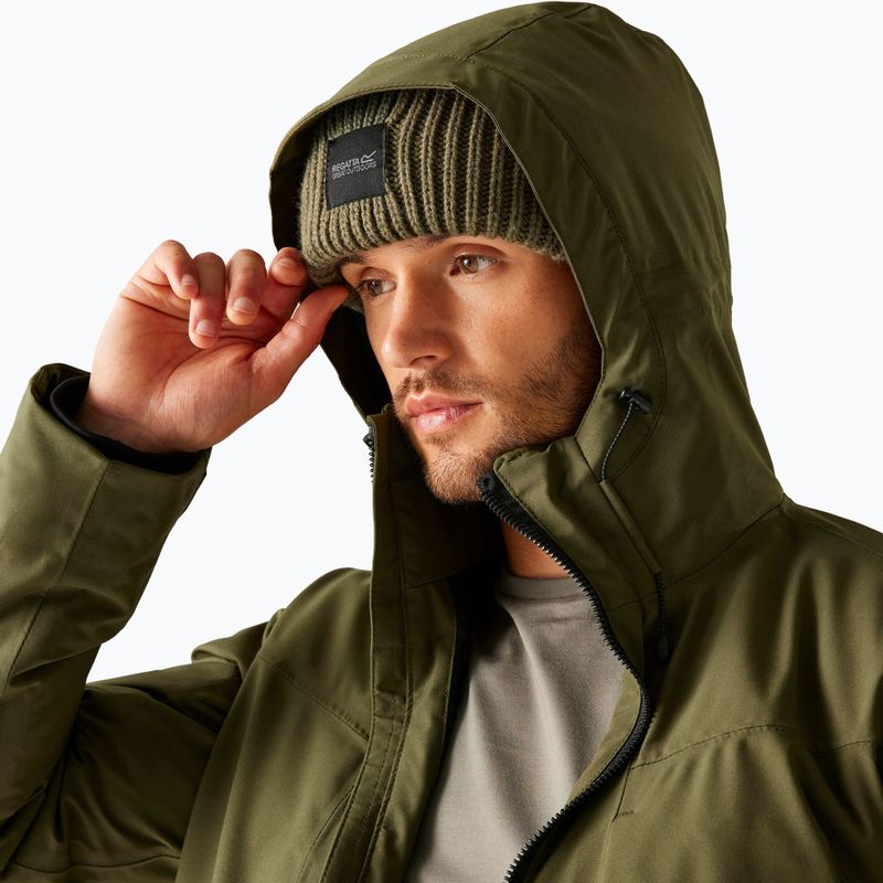 Мъжко непромокаемо яке Regatta Balaton olive night/black 4