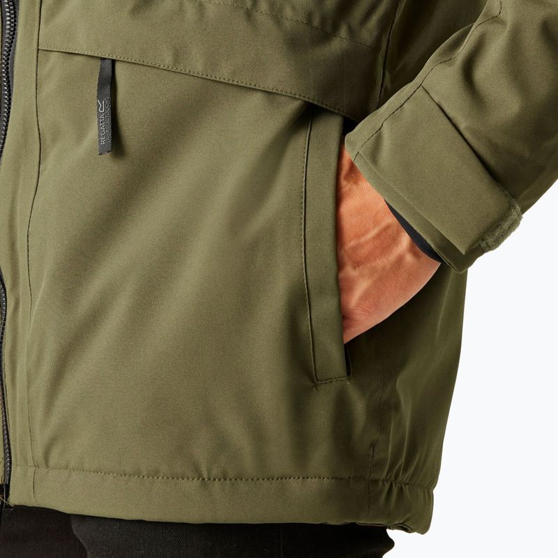 Мъжко непромокаемо яке Regatta Balaton olive night/black 7