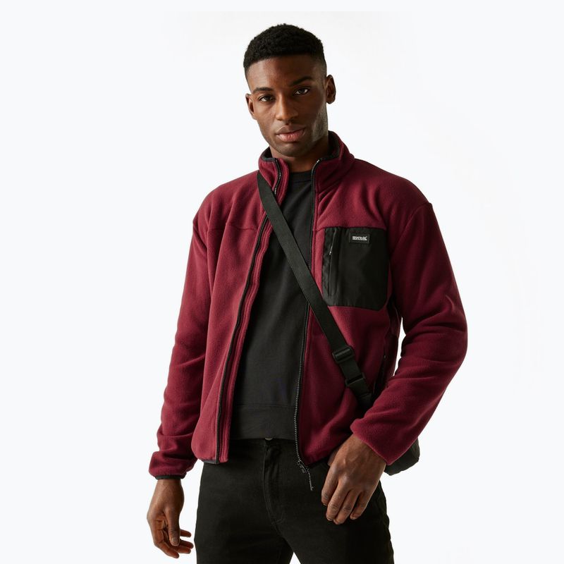 Мъжки поларен суитшърт REGATTA Frankie Full Zip dark maroon 4