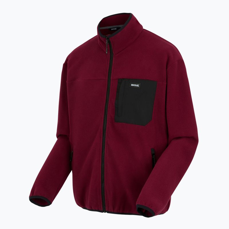 Мъжки поларен суитшърт REGATTA Frankie Full Zip dark maroon 8