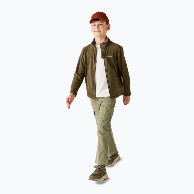 Детски поларен суитшърт Regatta King II olive night 5