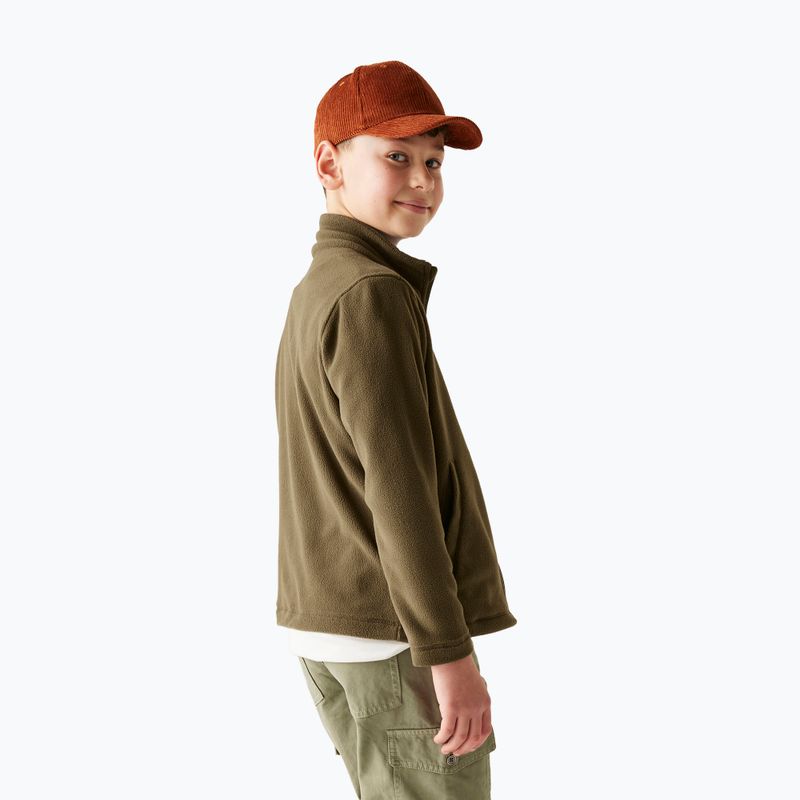 Детски поларен суитшърт Regatta King II olive night 7