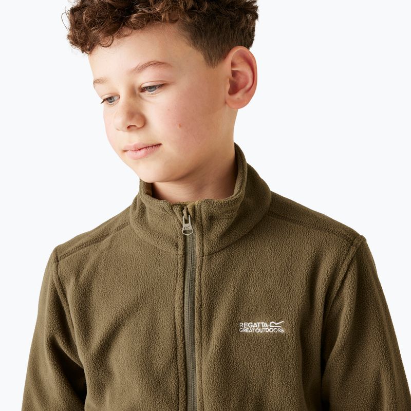 Детски поларен суитшърт Regatta King II olive night 8