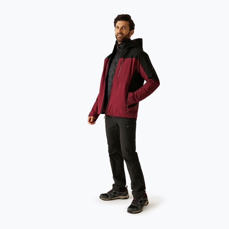 Мъжко яке 3 в 1 REGATTA Wentwood dark maroon/black 2