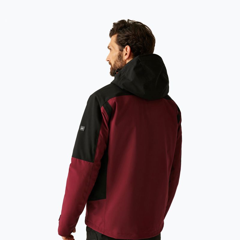 Мъжко яке 3 в 1 REGATTA Wentwood dark maroon/black 3
