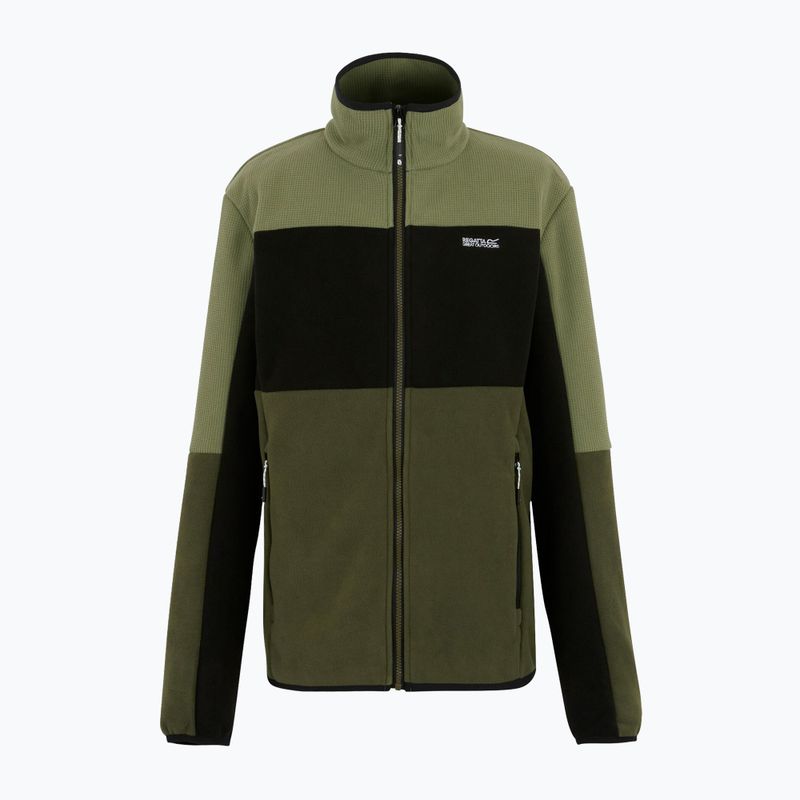 Мъжки поларен суитшърт REGATTA Ormont oil green/black/olive night 5