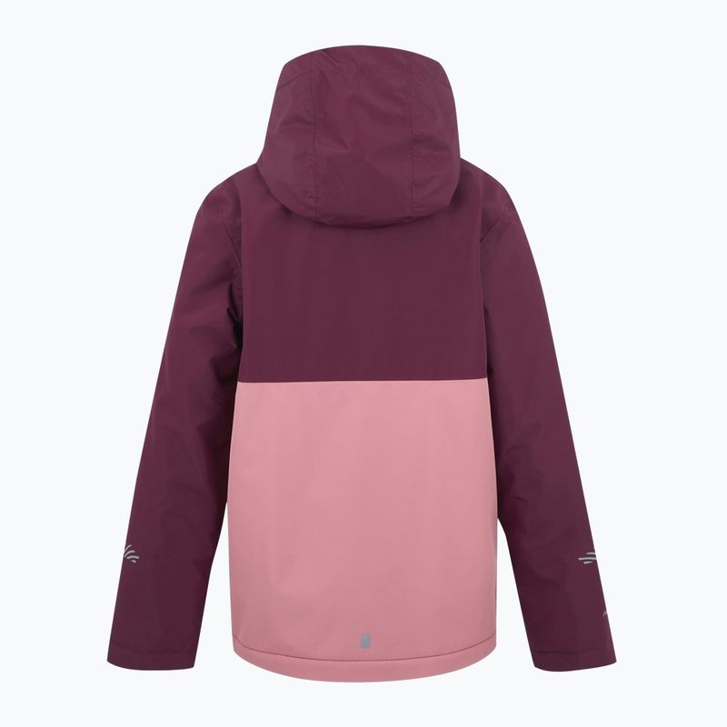 Детско ветроустойчиво яке REGATTA Hillain Warm fig/dark pimento/dusty rose 8