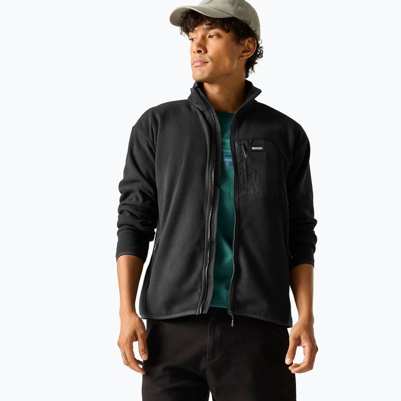 Мъжки поларен суитшърт REGATTA  Frankie Full Zip Fleece black/black 3