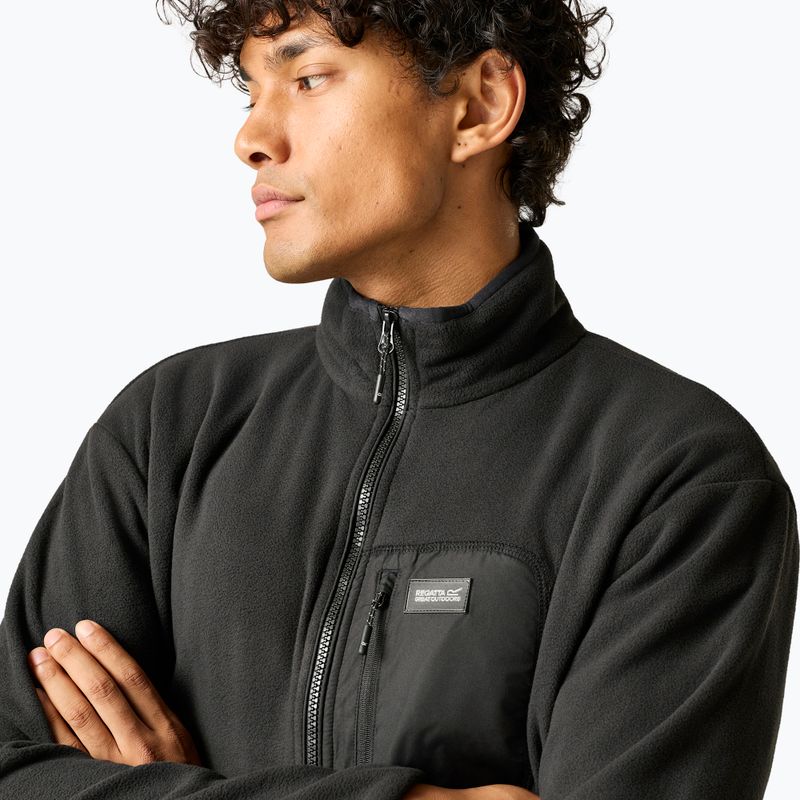 Мъжки поларен суитшърт REGATTA  Frankie Full Zip Fleece black/black 5