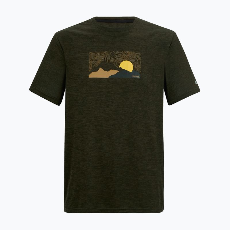 Мъжка тениска за трекинг REGATTA Fingal dark khaki marl 5