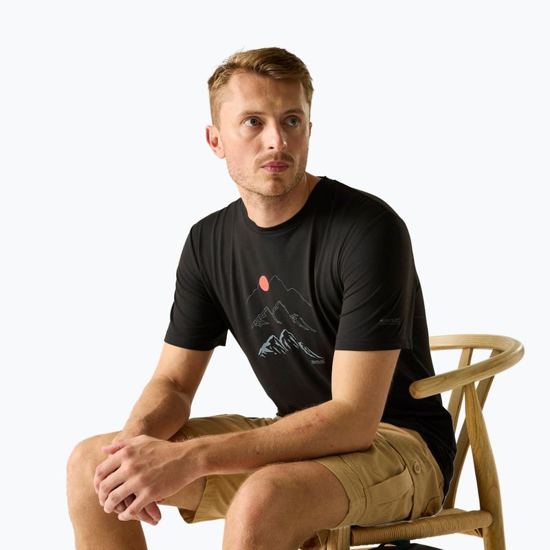 Мъжка тениска за трекинг REGATTA Fingal Stretch black 4