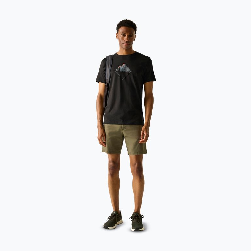 Мъжка тениска за трекинг REGATTA Breezed black 2