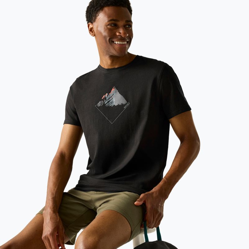 Мъжка тениска за трекинг REGATTA Breezed black 4