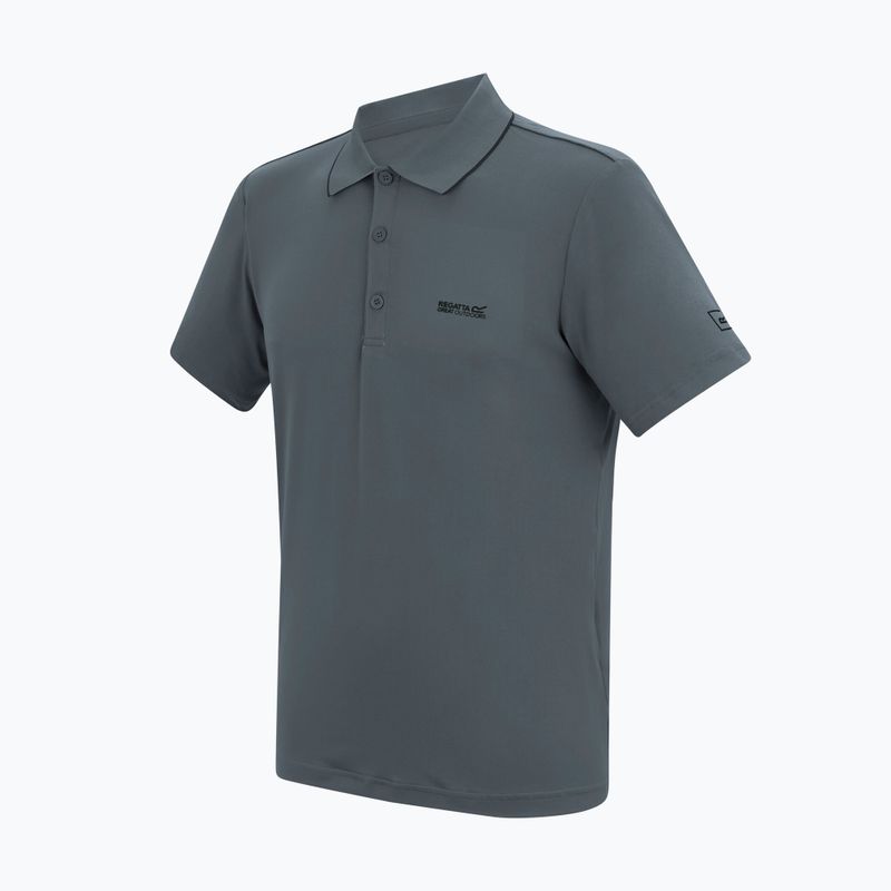 Мъжка тениска за трекинг REGATTA Polo Maverikstretch dark storm 7