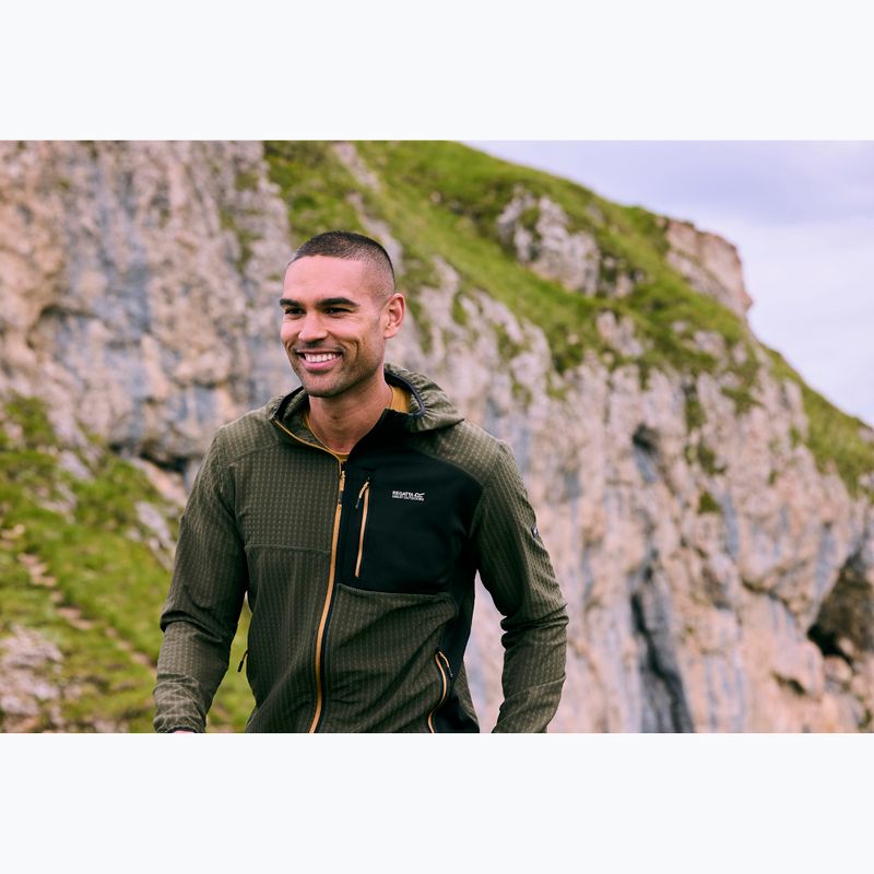 Мъжки поларен суитшърт REGATTA Alven dark khaki/black 8