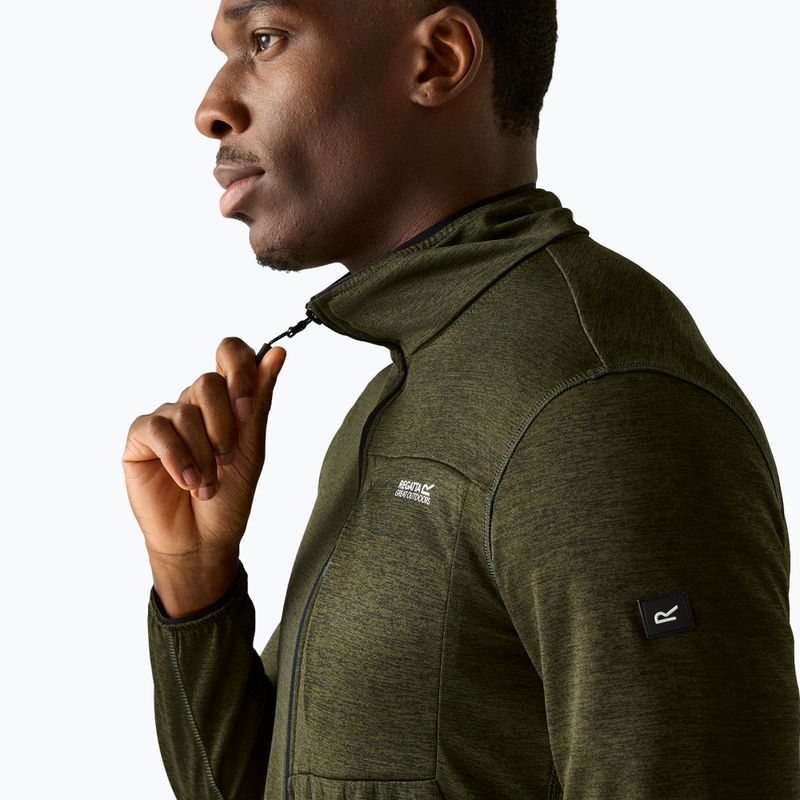Мъжки суитшърт за трекинг REGATTA Hillden Midlayer dark khaki 4