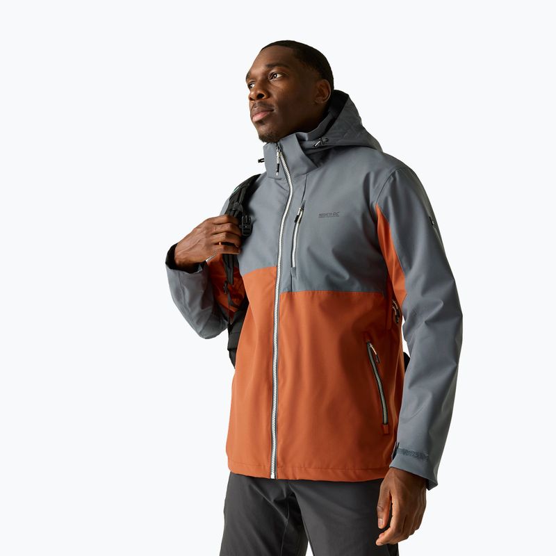 Мъжко яке за дъжд REGATTA Waterproof Shell Bosfield brick/dark storm 4