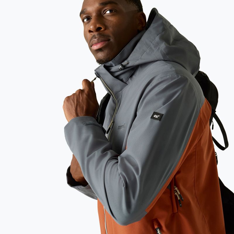 Мъжко яке за дъжд REGATTA Waterproof Shell Bosfield brick/dark storm 7