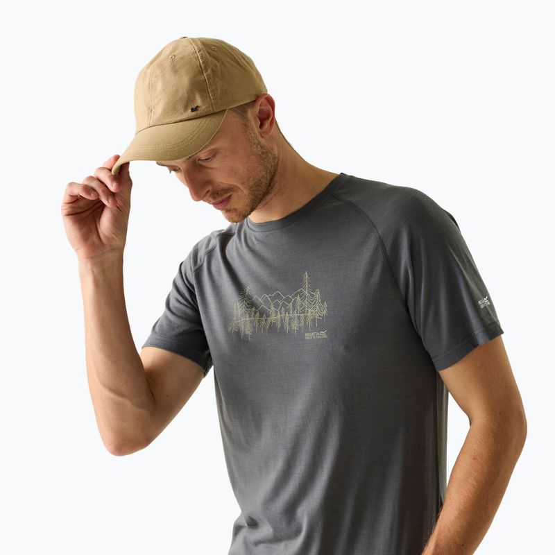 Мъжка тениска за трекинг REGATTA Escade dark storm 4