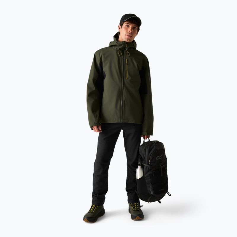Мъжко яке за дъжд REGATTA Birchdale II dark khaki/black 2