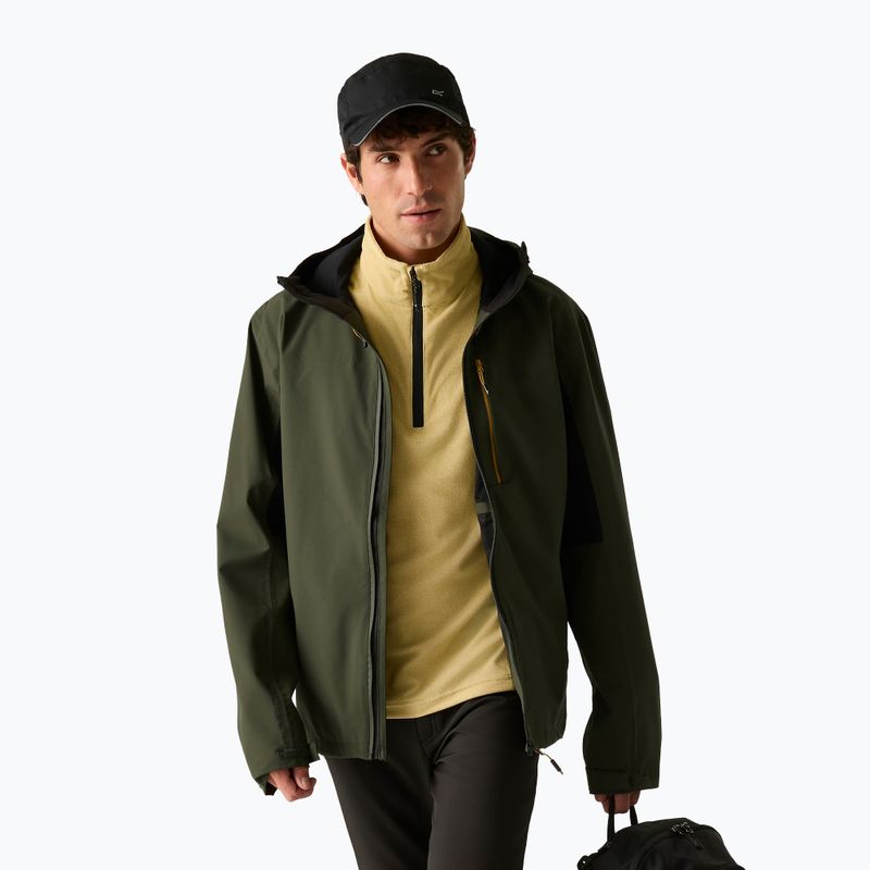 Мъжко яке за дъжд REGATTA Birchdale II dark khaki/black 5
