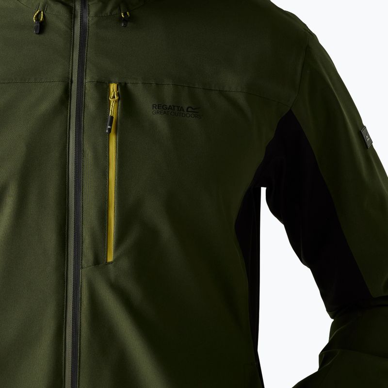 Мъжко яке за дъжд REGATTA Birchdale II dark khaki/black 9