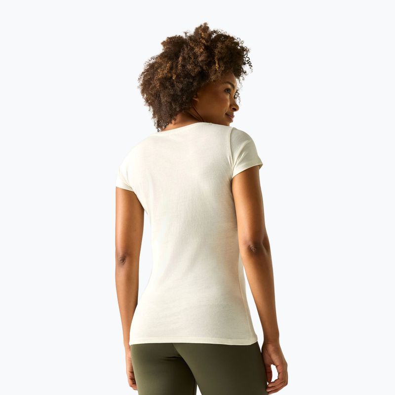 Дамска тениска за трекинг REGATTA Breezed barley white 3