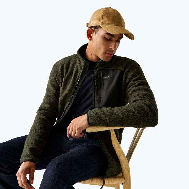 Мъжки поларен суитшърт REGATTA Frankie Borg dark khaki/black 5