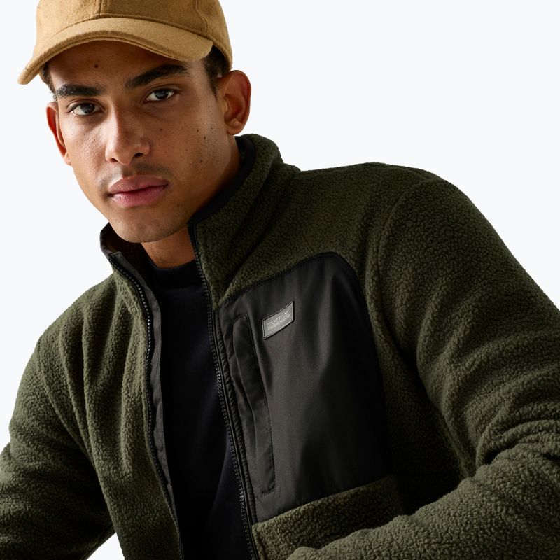 Мъжки поларен суитшърт REGATTA Frankie Borg dark khaki/black 6